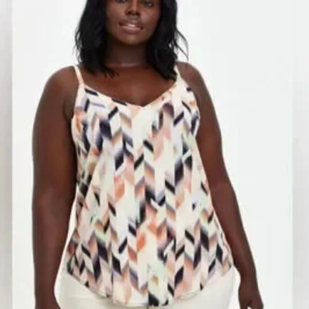 Torrid Ava Rayon Slub Cami Tank Top Blouse Shirt   - size 2X